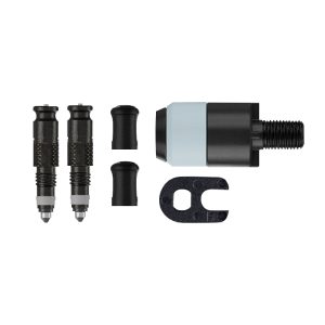 Adaptateur Valve de Pneu Tubeless Presta Vers Schwalbe Clik Valve Obus Demontable + Adaptateur Tete de Pompe (Vendu A La Paire Sur Carte)