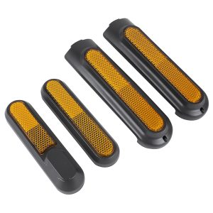 Cache Vis de Roue Avant et Arriere Pour Trottinette Xiaomi Mi 4 Pro Noir (Catadioptre Otrange) (Vendu Par 4) -Selection Gravity-