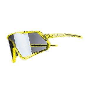 Lunettes Velo Adulte Gist Mask Monture Jaune Fluo Verre Noir Polycarbonate (Protection 100% Contre Uva