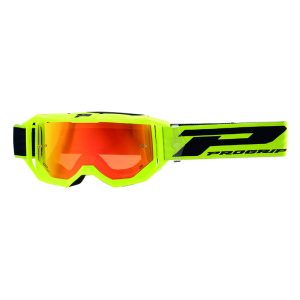 Masque-Lunettes Cross Progrip 3300 Fl Vision Go Multilayered Jaune Fluo Mat Ecran Miroir Rouge Anti-Rayures-Anti U.V.-Anti-Buee (Homologue Ce-En-N° Ac-96025 Rev.2)
