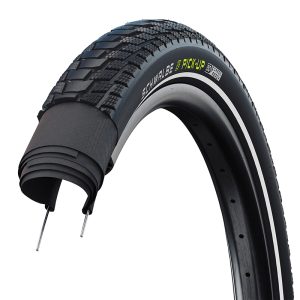 Pneu Cargo - City 18 X 2.15 Schwalbe Pick-Up Noir Flanc Reflex TR Super Defense (55-355) Homologue Vae E50 (Poids Max 109 Kg)
