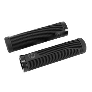 Poignee City - VTT Herrmans Super Confort Noir-Gris L130mm Serrage Double Collier Noir (Paire Sur Carte)