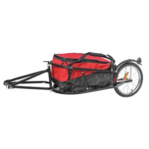 Remorque Velo A Bagage Maxi 27Kgs (Dimension Chargement L60Xl35Xh28) Avec Roue 16'' Fixation Blocage Rapide Roue Ar (50 Litres) Structure Acier - Poids Total 7.6Kgs