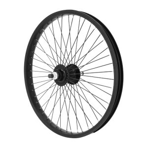 Roue Bmx 20" Arriere Noir Moyeu Flip-Flop Alu Noir 48T. Axe Plein 14Mm Avec Ecrous