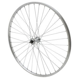 Roue City Patin 650X30A (26X1 3-8) Avant Jante et Moyeu Alu Axe Plein (35-590) (Vendu Avec Ecrou 9X100) Jante 21C