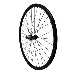 Roue Gravel - Route Disque 700 Pulse 19 Arriere Moyeu Roulement Centerlock Noir Cassette 11-10V Tubeless Ready Axe Traversant 12-142 Jante 19C 32 Rayons Acier Noir