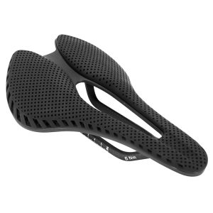 Selle 3D Carbone T801 Noir Ouverte 245X143 Rail Carbone Base Nylon Mat Poids 195G (Poids Max 90Kgs) -Newton-