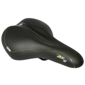 Selle Newton City Confort Fluidy Femme Noir Moderate 270X195mm Rail Acier Noir Avec Shok Absorber