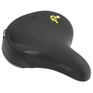 Selle Newton City Cruiser Elasthomere Unisex Noir A Memoire de Forme 268X258mm Rail Acier - Super Large -Sdl-