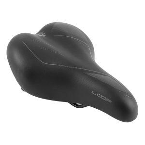 Selle Newton City Gray Line Femme Gel A Ressort Moderate Noir 265X184mm Rail Acier Noir