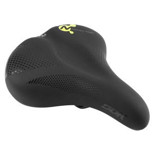 Selle Newton City Metro Elastomere Relaxed Noir A Memoire de Forme Avec Poignee Prise En Main 260X220mm (Ideal Pour Velo Electrique)