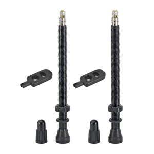 Valve de Pneu Tubeless Presta Hutchinson 80 mm Obus Demontable (Vendu A La Paire Sur Carte)