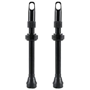 Valve de Pneu Tubeless Presta Velox Alu Noir 60mm Obus Demontable (Vendu A La Paire Sur Carte) Compatible Bosch