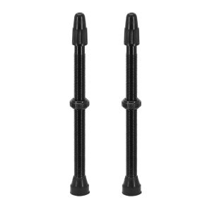 Valve de Pneu Tubeless Presta Vittoria 80 mm Alu Noir Obus Demontable (Vendu A La Paire Sur Carte)