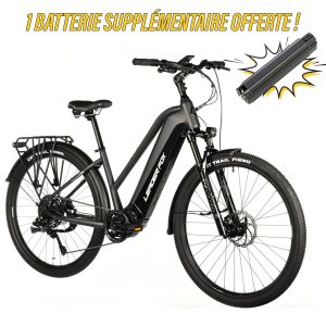 Velo Electrique-Vae VTC 28 Leader Fox Barnet 2025 Femme Gris 9V Moteur Central Bafang M510 36V 95Nm Batterie 20Ah (16