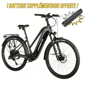 Velo Electrique-Vae VTC 28 Leader Fox Barnet 2025 Femme Gris 9V Moteur Central Bafang M510 36V 95Nm Batterie 20Ah (18'' - H46Cm - Taille M - Pour Adulte de 168Cm À 178Cm)