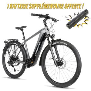 Velo Electrique-Vae VTC 28 Leader Fox Barnet 2025 Homme Gris 9V Moteur Central Bafang M510 36V 95Nm Batterie 20Ah (19'' - H48Cm - Taille L - Pour Adulte de 178Cm À 185Cm)