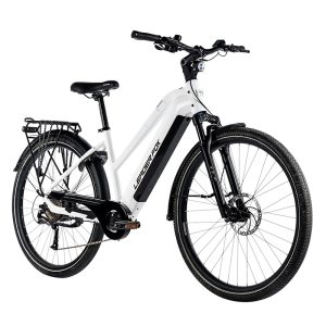 Velo Electrique-Vae VTC 29 Leader Fox Sandy Femme Blanc Brillant 9V Moteur Roue Ar Bafang 36V 45Nm Batterie 20Ah (16