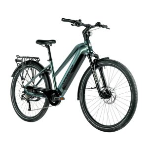 Velo Electrique-Vae VTC 29 Leader Fox Sandy Femme Vert Emeraude Brillant 9V Moteur Roue Ar Bafang 36V 45Nm Batterie 20Ah (16