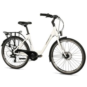 Velo Musculaire City Bike 26 Leader Fox Domesta 2025 Femme Blanc 7V Cadre Alu 19 Pouces (Taille Adulte 175 À 183 Cm)