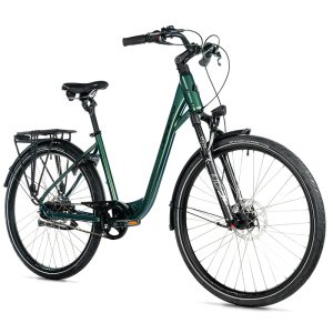 Velo Musculaire City Bike 28 Leader Fox Escalante 2025 Mixte Vert Brillant Nexus 8V Courroie (18'' - H45