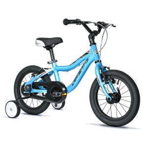 Velo Musculaire Enfant 14 Pouces Leader Fox Bubu 2025 Bleu Clair Monovitesse Cadre Alu (Taille Enfant Jusqu'A 105Cm) -V Brake-
