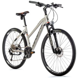 Velo Musculaire VTC 28 Leader Fox Sumava Femme Argent Mat 9V Cadre 20 Pouces (Taille Adulte 180 À 188 Cm)