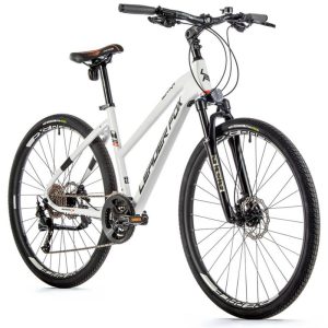 Velo Musculaire VTC 28 Leader Fox Sumava Femme Blanc Mat 9V Cadre 16
