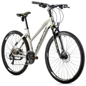 Velo Musculaire VTC 28 Leader Fox Toscana Femme Argent Mat 9V Cadre 16