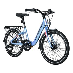 Velo Musculaire VTT 20 Leader Fox Gamp 2025 Fille Bleu Ciel 6V (Taille Enfant 120 À 135 Cm)
