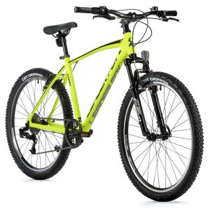 Velo Musculaire VTT 26 Leader Fox Mxc Jaune Fluo 8V Cadre 18 Pouces (Taille 156 À 164 Cm)