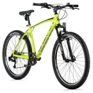 Velo Musculaire VTT 26 Leader Fox Mxc Jaune Fluo 8V Cadre 20 Pouces (Taille 164 À 172 Cm)