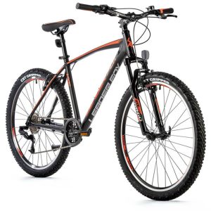 Velo Musculaire VTT 26 Leader Fox Mxc Noir Mat-Orange 8V Cadre 16 Pouces (Taille Junior 148 À 156 Cm)
