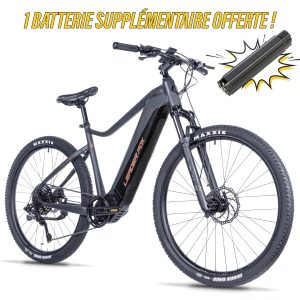 Vélo Électrique VAE VTT 29 Leader Fox Kent 2025 Gris Mat 9 V Moteur Central Bafang M510 36 V 95 Nm Batterie 20 Ah (19