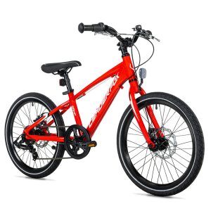 Vélo Musculaire VTT 20 Leader Fox Gamp 2026 Garçon Rouge 6 V (Taille Enfant 120 à 135 cm)